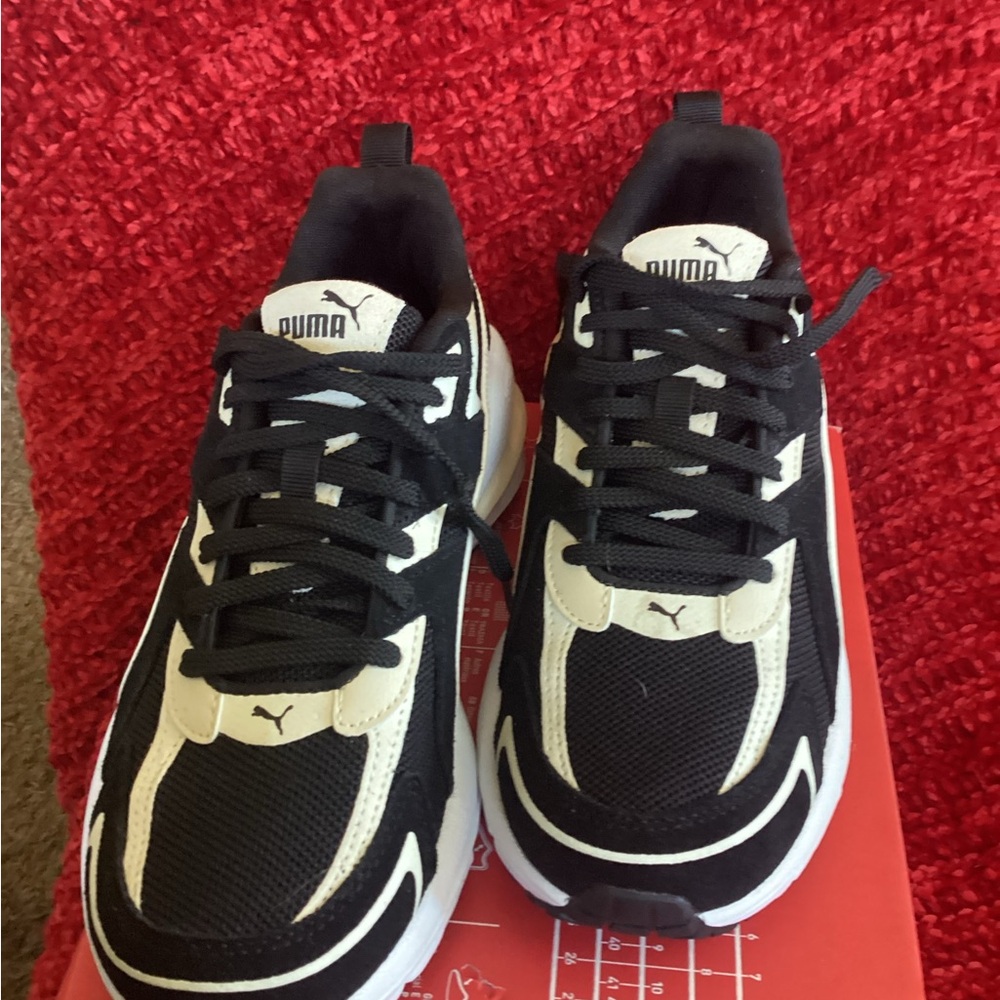 Puma womens Black and White Sneakers